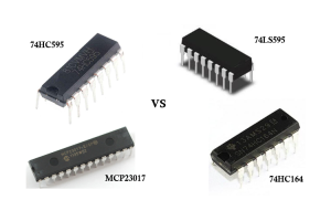 Compreendendo as diferenças entre 74HC595, 74LS595, 74HC164 e MCP23017