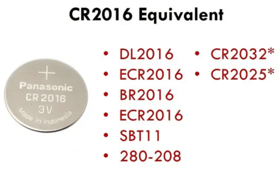 CR2016 Equivalent Batteries